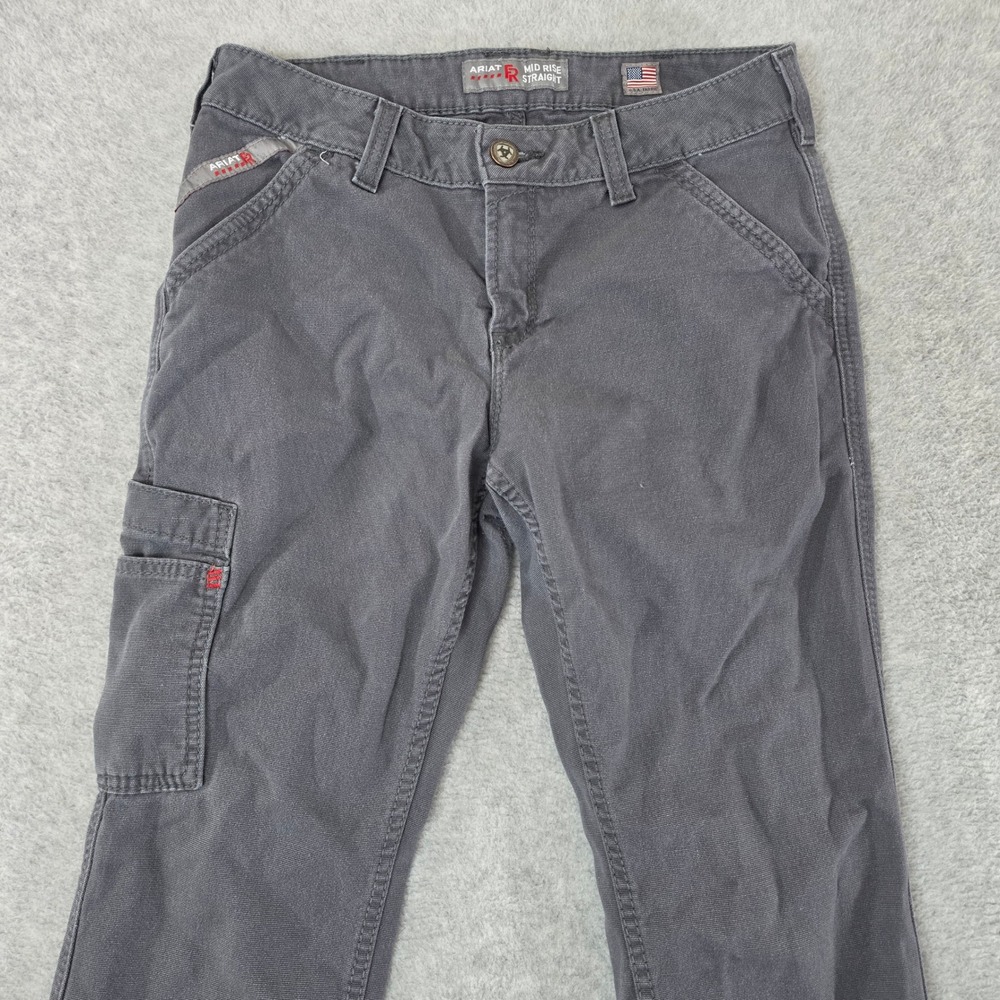 Ariat FR Flame Resistant Work Pants 29S Gray Cordura Mid Rise Straight Leg